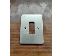 Placca in alluminio anodizzato 1 posto Bticino serie Piuma art. 8115