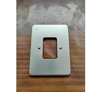 Placca in alluminio anodizzato 2 posti Bticino serie Piuma art. 8115