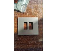 Placca in alluminio OXIDAL 2 fori Bticino Magic art. 502/12X