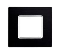 Placca In Alluminio Serie Solar 2P Colore Nero Compatibile Con Bticino Matix