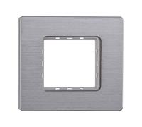 Placca In Alluminio Serie Solar 2P Colore Silver Lucido Compatibile Con Bticino