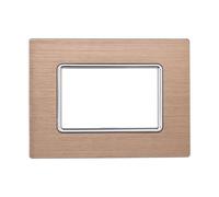 Placca In Alluminio Serie Solar 3P Colore Oro Compatibile Con Bticino Matix