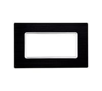 Placca In Alluminio Serie Solar 4P Colore Nero Compatibile Con Bticino Matix