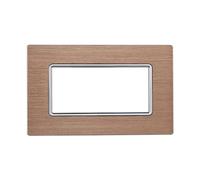Placca In Alluminio Serie Solar 4P Colore Oro Compatibile Con Bticino Matix