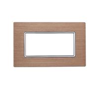 Placca In Alluminio Serie Solar 4P Colore Oro Compatibile Con Bticino Matix