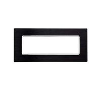 Placca In Alluminio Serie Solar 6P Colore Nero Compatibile Con Bticino Matix