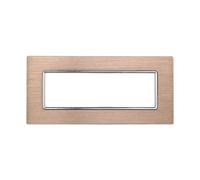 Placca In Alluminio Serie Solar 6P Colore Oro Compatibile Con Bticino Matix