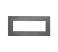 Placca In Alluminio Serie Solar 6P Colore Silver Compatibile Con Bticino Matix