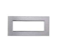 Placca In Alluminio Serie Solar 6P Colore Silver Lucido Compatibile Con Bticino