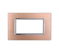 Placca In Alluminio Serie Space 4P Colore Oro Compatibile Con Bticino Living Lig