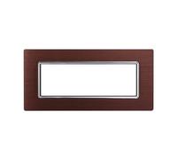 Placca In Alluminio Serie Space 7P Colore Bronzo Compatibile Con Bticino Living