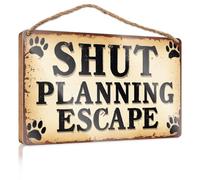 Placca in legno per esterni, cartello per portico, con scritta "Shut Planning Escape", poster e stampe per bar di casa (23 x 35 cm)
