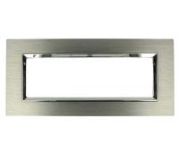 Placca in Metallo Satinato compatibile con Bticino Living Light copri prese