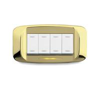 PLACCA IN PRESSOFUSIONE ILLUMINABILE COLOR OTTONE + SOTTOPLACCA