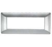 Placca in tecnopolimero 6P argento compatibile Matix - 2 pezzi