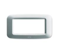 Placca in tecnopolimero Ave Banquise Sistema 45 4 Moduli Argento opaco 45PY04AO
