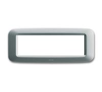 Placca in tecnopolimero Ave Banquise Sistema 45 6 Moduli Argento opaco 45PY06AO