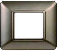 PLACCA IN TECNOPOLIMERO COMPATIBILE CON SERIE BTICINO MATIX 2-3-4-6 MODULI COLORI ASSORTITI (2 MODULI, BRONZO)