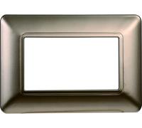PLACCA IN TECNOPOLIMERO COMPATIBILE CON SERIE BTICINO MATIX 2-3-4-6 MODULI COLORI ASSORTITI (3 MODULI, BRONZO)
