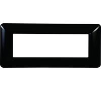 PLACCA IN TECNOPOLIMERO COMPATIBILE CON SERIE BTICINO MATIX 2-3-4-6 MODULI COLORI ASSORTITI (6 MODULI, NERO)