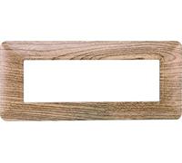 PLACCA IN TECNOPOLIMERO COMPATIBILE CON SERIE BTICINO MATIX 2-3-4-6 MODULI COLORI ASSORTITI (6 MODULI, LEGNO CHIARO)