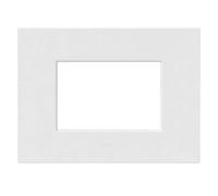 Placca Ave sistema 44 Smart Easy tecnopolimero 7 moduli bianco whitek 44PSME7BO