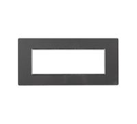 Placca In Vetro ETTROIT Serie Moon 6 Posti/Moduli 506, Compatibile Con Bticino A