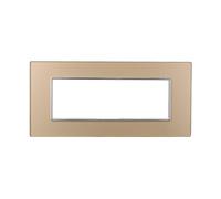 Placca In Vetro ETTROIT Serie Moon 6 Posti/Moduli 506, Compatibile Con Bticino A