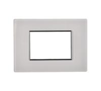 Placca In Vetro Serie Moon 3P Colore Bianco Compatibile Con Bticino Axolute