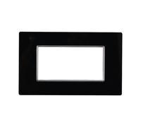 Placca In Vetro Serie Moon 4P Colore Nero Compatibile Con Bticino Axolute