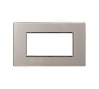 Placca In Vetro Serie Moon 4P Colore Silver Compatibile Con Bticino Axolute