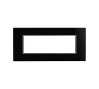 Placca In Vetro Serie Moon 6P Colore Nero Compatibile Con Bticino Axolute