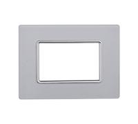 Placca In Vetro Serie Solar 3P Colore Bianco Compatibile Con Bticino Matix
