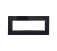 Placca In Vetro Serie Solar 6P Colore Nero Compatibile Con Bticino Matix