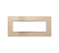 Placca In Vetro Serie Solar 6P Colore Oro Compatibile Con Bticino Matix