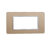 Placca In Vetro Serie Starlight 4P Colore Oro Compatibile Con Vimar Plana