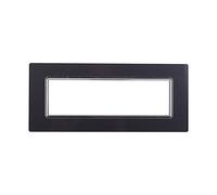 Placca In Vetro Serie Starlight 7P Colore Acciaio Scuro Compatibile Con Vimar Pl