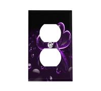 Placca interruttore a cuori viola durevole in acciaio inox coperture infrangibili bordo moderno duplex decorativo piatto da parete per camera da letto cucina casa