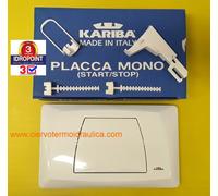 PLACCA KARIBA MONO CLASSIC 2006 BIANCA 306300 START-STOP PER CASSETTE INCASSO