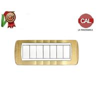 PLACCA LA PANORAMICA IN OTTONE MASSICCIO BTICINO LIVING LIGHT CAL MOSTRINA