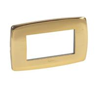 PLACCA LEGRAND VELA TONDA ORO LUCIDO 4 MODULI ART.685836