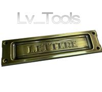PLACCA LETTERE CASSETTA POSTALE FESSURA OTTONE A BUCA POSTA VULCANIA