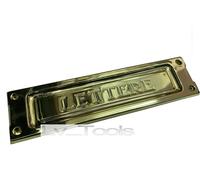 PLACCA LETTERE CASSETTA POSTALE FESSURA OTTONE L BUCA POSTA VULCANIA