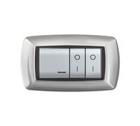 PLACCA LIFE LIVING PLAST ALLUMINIO CHIARO 4P