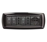Placca Placchetta Elettrica Copri Interruttore 7P Nero ECL2987 N ELETTROCANALI