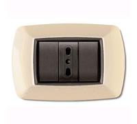 Placca Life Mod. Living Plast. Avorio 3P