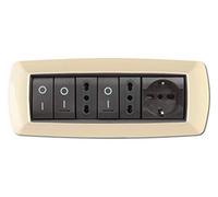 Placca Life Mod. Living Plast. Avorio 7P