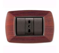Placca Life Mod. Living Plast. Legno Sc. 3P