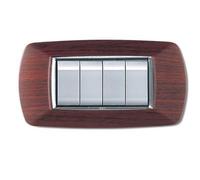 Placca Life Mod. Living Plast. Legno Sc. 4P