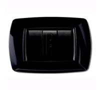 Placca Life Mod. Living Plast. Nero 3P
